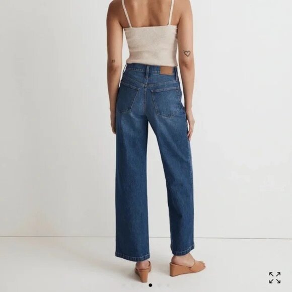Madewell Perfect Vintage Wide-Leg Patch Pocket Jeans – Caronia Wash – Size 26 - Picture 2 of 14